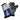 Lined Fingerless Gloves in Navy, Blue & Soft Greys